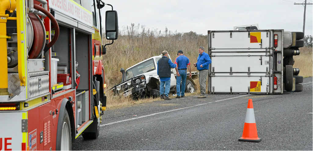 The utility and the truck.